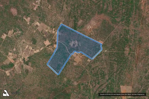 Imagem de satélite de Sitio Liberato - PARCELA 1 em Casa Nova - BA