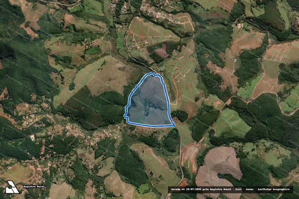 Imagem de satélite de Fazenda Rancho da Serra - Parcela 1 em Santa Bárbara - MG