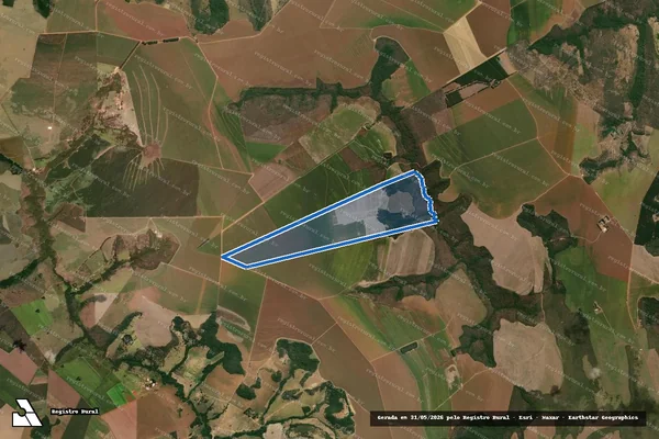 Imagem de satélite de Fazenda Barro Preto e Passa Quatro lugar denominado Rio Preto e Buriti Alto - 001 em São Miguel do Passa Quatro - GO
