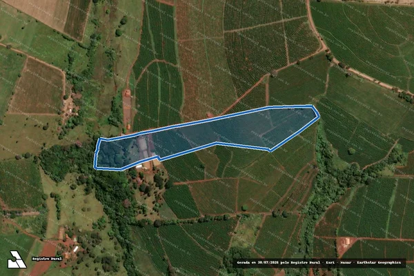 Imagem de satélite de Água Raza - GLEBA A em São Tomás de Aquino - MG