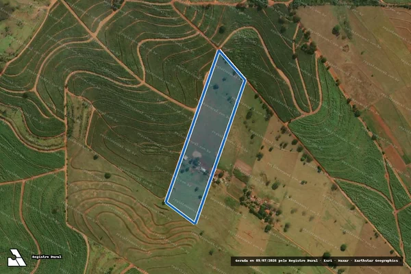 Imagem de satélite de ESTÂNCIA ALVORADA - LOTE Nº 3-A/C/D-7 - Matrícula 21732 em Santa Inês - PR
