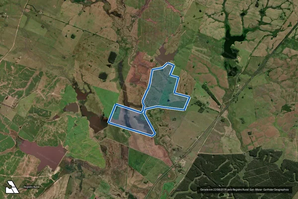 Imagem de satélite de Fazenda Juncal - Parte 1 em Jaguarão - RS