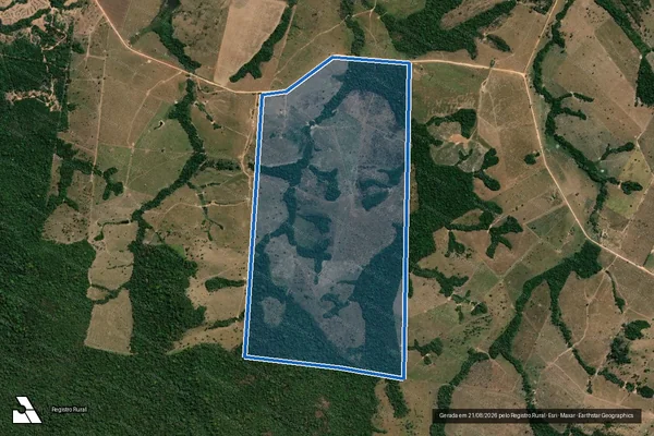 Imagem de satélite de Fazenda São Lourenço - Remanescente em Cotriguaçu - MT