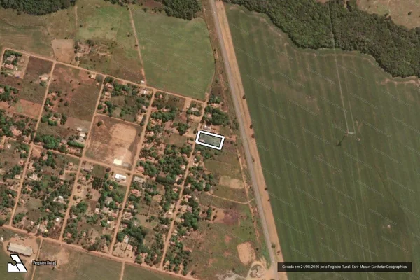Imagem de satélite de Q. 1 LT. 12 ? AGROVILA DO PA SANTA FELICIDADE - Q. 1 LT. 12 ? AGROVILA DO PA SANTA FELICIDADE em Cocalzinho de Goiás - GO