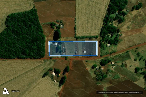 Imagem de satélite de Projeto de Assentamento Santa Catarina - AGROVILA 01 em Aral Moreira - MS