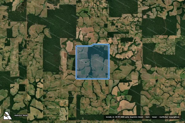 Imagem de satélite de Fazenda Ouro Verde (Lote 75 e 76/102 Setor Parecis Gleba 05) - Parte 2 em Santa Luzia D'Oeste - RO