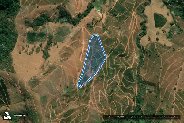 Imagem de satélite de Fazenda Retiro da Serra - GLEBA 04 em Ervália - MG