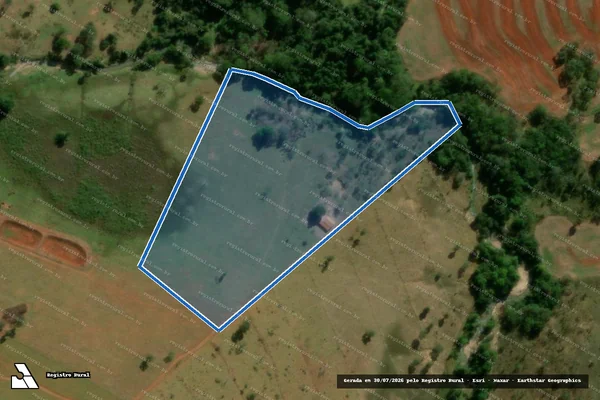 Imagem de satélite de FAZENDA PONTE FUNDA LUGAR DENOMINADO CABECEIRA DA PINDAÍBA - Gleba 02 em Cromínia - GO
