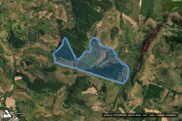 Imagem de satélite de FAZENDA BOA VISTA E CAMPO BELO - Parcela 1 em Muriaé - MG