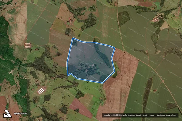 Imagem de satélite de FAZENDA ESTEIOS, SÃO JOÃO, e HAVAÍ - 001 em Buriti Alegre - GO