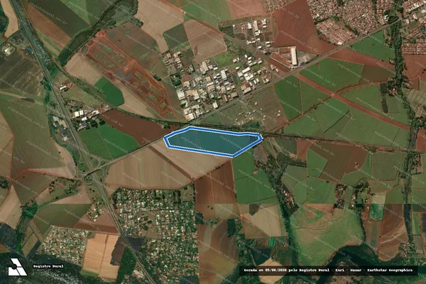 Imagem de satélite de Sítio São Giacomo - Gleba em Jardinópolis - SP