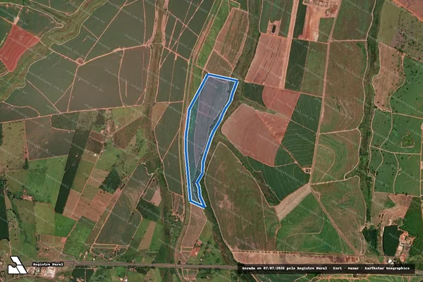 Imagem de satélite de FAZENDA SANTA ALICE em Estrela d'Oeste - SP