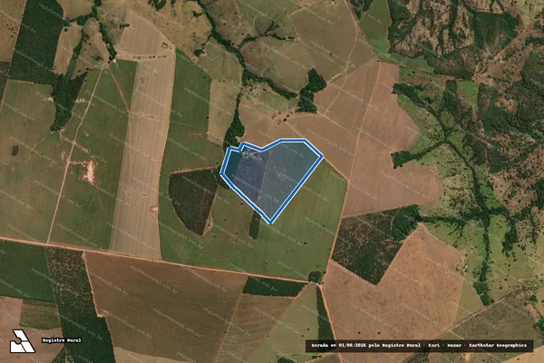 Imagem de satélite de FAZENDA CANAÃ - GLEBA UNICA em Paraúna - GO