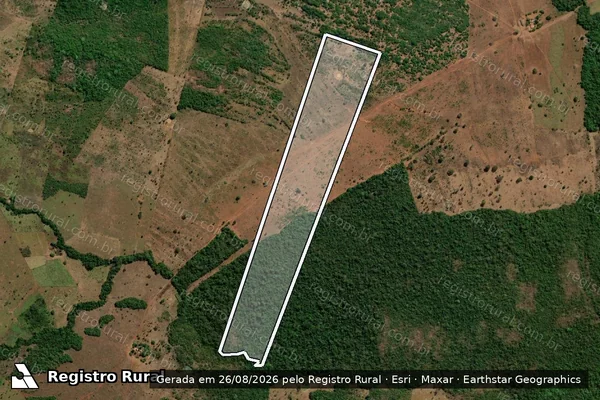 Imagem de satélite de FAZENDA CURRAL DO CAMPO I e II - Gleba 07 em Estreito - MA