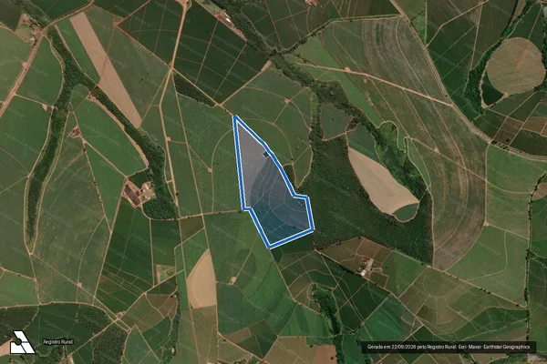 Imagem de satélite de Sítio Campo Limpo 2 - Parcela 1 em Jeriquara - SP
