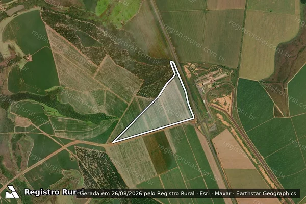 Imagem de satélite de FAZENDA ÁGUA EMENDADA - 001 em Uberaba - MG