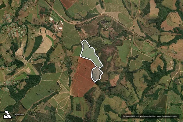 Imagem de satélite de Fazenda Santa Rita Gleba C1-B - Parte 1 em Cássia dos Coqueiros - SP