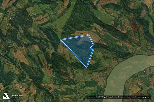 Imagem de satélite de Lote Colonial Nº 10 - Parte 1 em Mondaí - SC