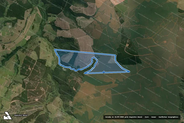 Imagem de satélite de Fazenda São Sebastião - Gleba 1 em Botucatu - SP