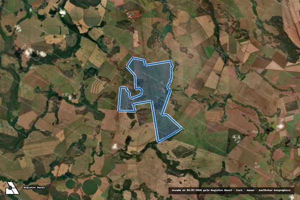 Imagem de satélite de FAZENDA POMBAS, LAGOA CERCADA OU SÃO JOSÉ DO JATAI em Vicentinópolis - GO