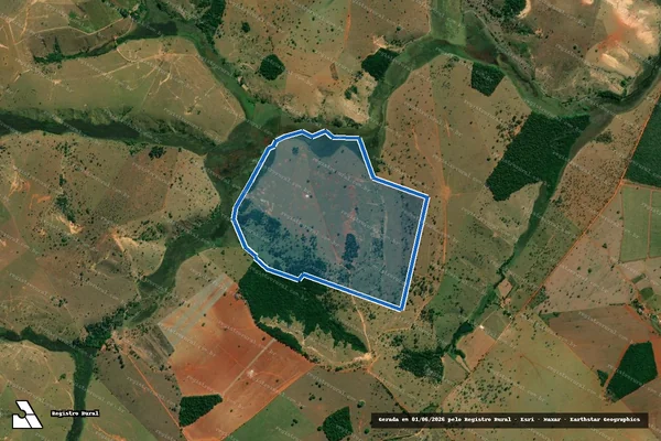 Imagem de satélite de FAZENDA RIBEIRO LUGAR ANGICO - Gleba A em Estrela do Indaiá - MG