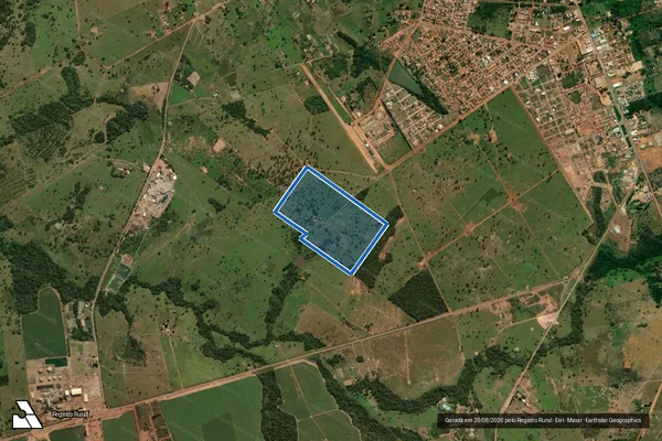 Imagem de satélite de Estância Primavera -  Parte 01 em Mirassol d'Oeste - MT