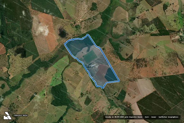 Imagem de satélite de FAZENDA ESTREITO - Parte 1 em Bom Despacho - MG