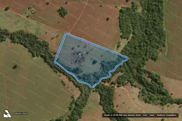 Imagem de satélite de FAZENDA FORTALEZA - Gleba 02 em Quirinópolis - GO