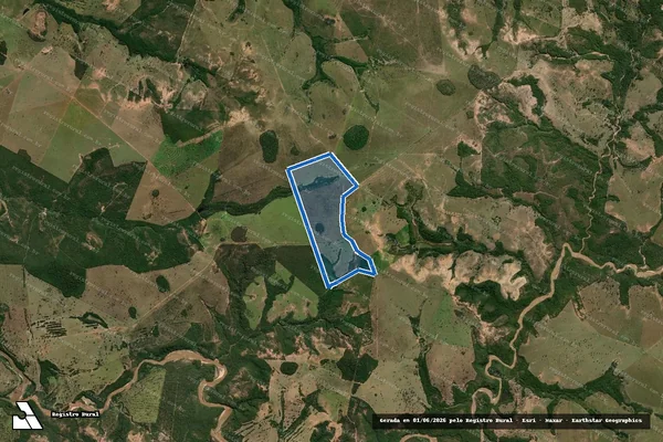 Imagem de satélite de Fazenda Mandioca - Fazenda Mandioca ? Remanescente em Camapuã - MS