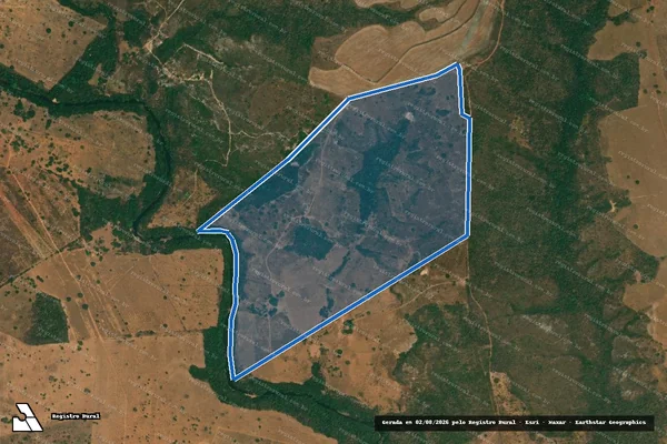 Imagem de satélite de FAZENDA SERRA ALEGRE ? Loteamento Poço Azul, Folha 02 - Parte 1 em Miracema do Tocantins - TO