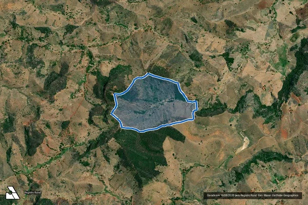 Imagem de satélite de FAZENDA MACARIO - 001 em Itanhomi - MG