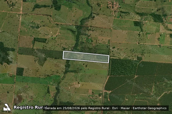 Imagem de satélite de Estância Raio do Sol III - Parcela 1 em São José dos Quatro Marcos - MT