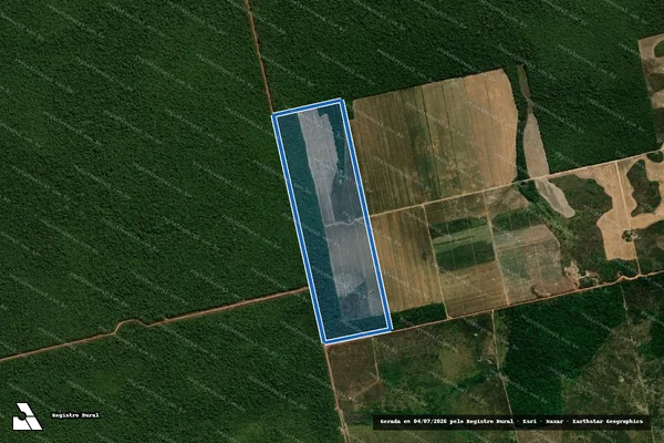 Imagem de satélite de Empreendimentos Santa Cruz do Xingu II - Lote 125 - Parte 1 em Santa Cruz do Xingu - MT