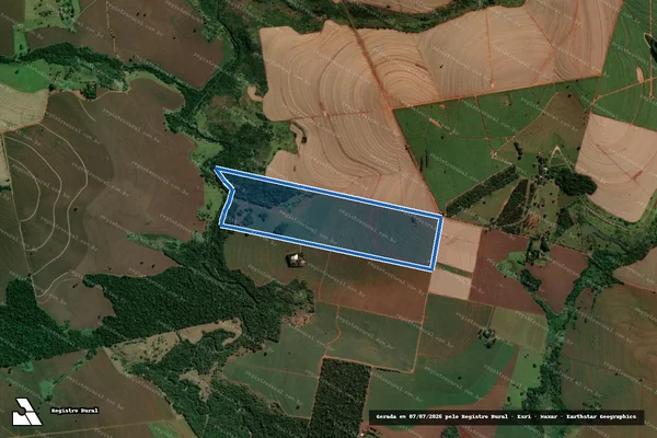 Imagem de satélite de Sítio Alvorada em Regente Feijó - SP