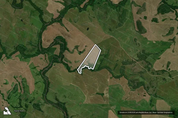 Imagem de satélite de CAMPO DO PINHEIRO - Matrícula 12.291 em Quevedos - RS