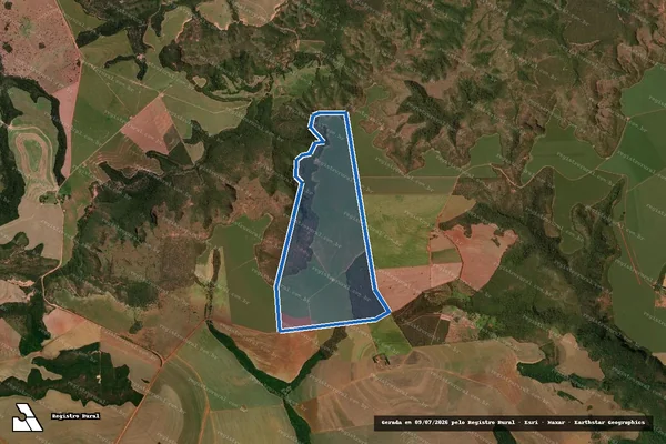 Imagem de satélite de FAZENDA CAPÃO BONITO - Parte 1 em Tesouro - MT