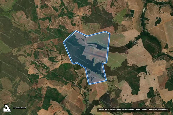Imagem de satélite de FAZ 7-B, LOTES 07 e 52, LOT° TRANQUEIRA, GL 02 - Parte 1 em Figueirópolis - TO