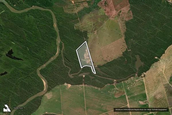 Imagem de satélite de SÍTIO PASTORIL DA BARRA - Gleba 03 em São Miguel do Araguaia - GO