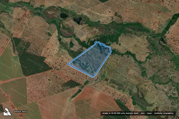 Imagem de satélite de FAZENDA PATOS - PARTE 1 em Santa Vitória - MG