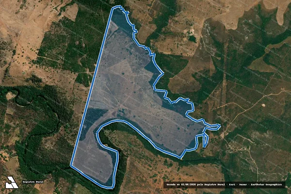 Imagem de satélite de FAZENDA SANTO ANTÔNIO PARTE DO LOTE 17 - 001 em Miracema do Tocantins - TO
