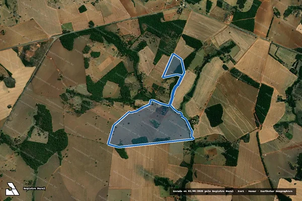 Imagem de satélite de FAZENDA CAROLINA - 001 em Santa Cruz de Goiás - GO