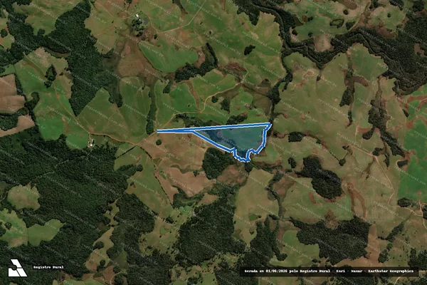Imagem de satélite de Fazenda Esteio de Ouro - Matrícula 7.928 em Palmas - PR