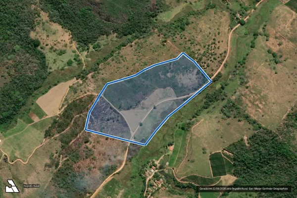 Imagem de satélite de FAZENDA BARRA SANTA CLARA - Gleba Int 14 em Aimorés - MG