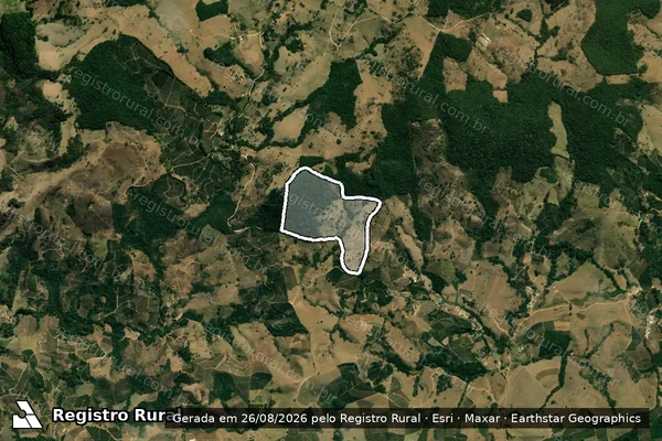 Imagem de satélite de Sitio Grota do Oleo - GLEBA  1 em Ouro Fino - MG