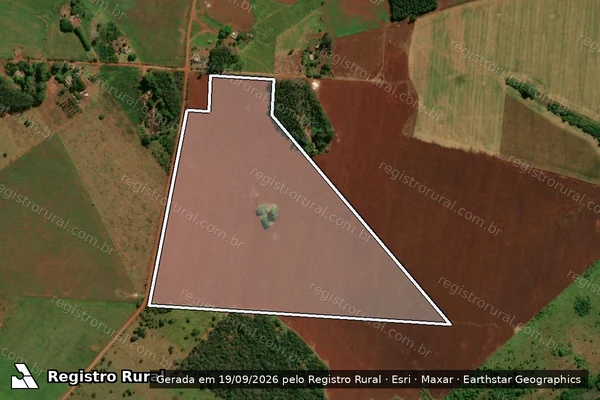 Imagem de satélite de Projeto de Assentamento Jibóia - Lote 183 em Sidrolândia - MS