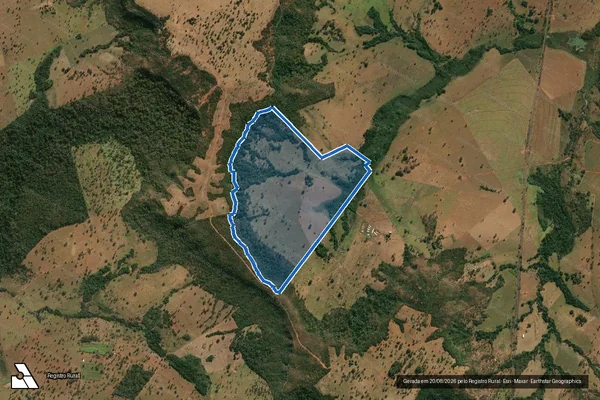 Imagem de satélite de FAZENDA FURNA DA LAGOA - 001 em Gurinhatã - MG