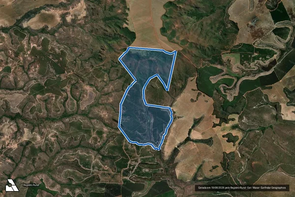 Imagem de satélite de Fazenda Três Barras - Gleba A em São Gonçalo do Abaeté - MG