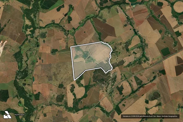 Imagem de satélite de FAZENDA SUMIDOURO CÓRREGO DO BARREIRO - FAZENDA SUMIDOURO CÓRREGO DO BARREIRO em Indiara - GO