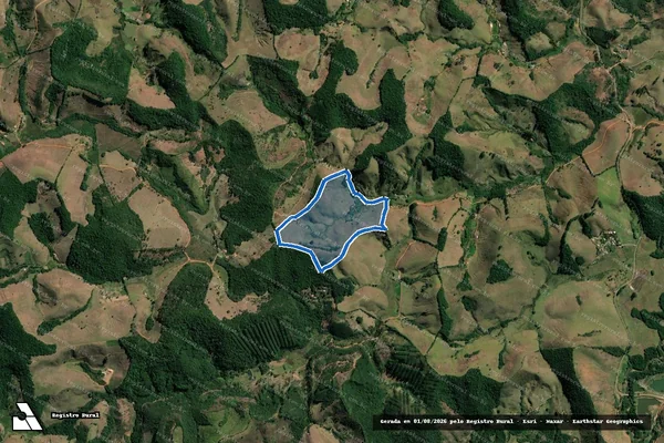Imagem de satélite de Sítio da Cachoeira - Parcela 1 em Pedro Teixeira - MG