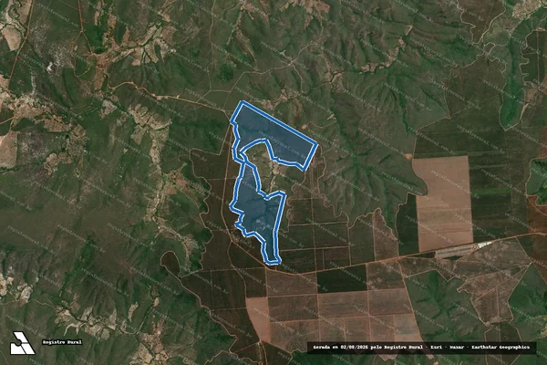 Imagem de satélite de FAZENDA SOBRADO - GLEBA 108 - Parte 1 em Cristália - MG